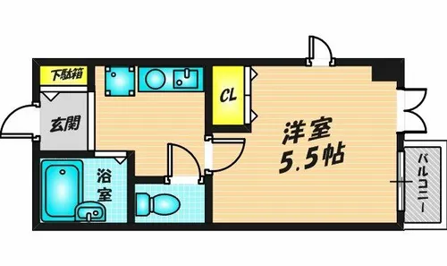 ロンモンターニュ小阪【202号室】の間取り