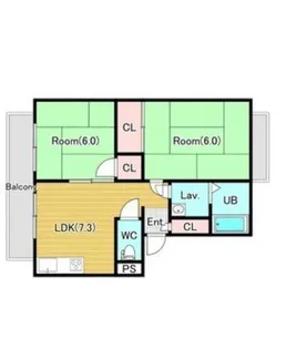 大阪府堺市堺区東上野芝町1丁【アパート】の間取り