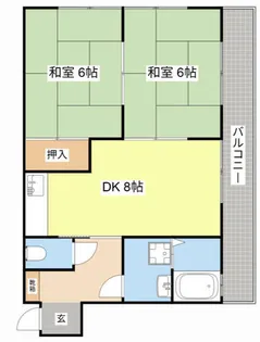 メゾンエイコー南川瀬Ⅲ【204号室】の間取り