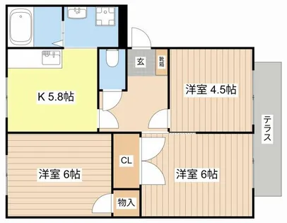 メゾンフレグランス【103号室】の間取り