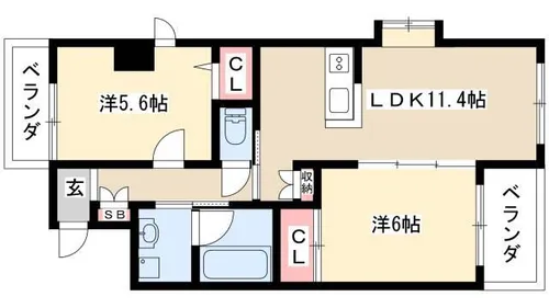Tiffany【3階】の間取り