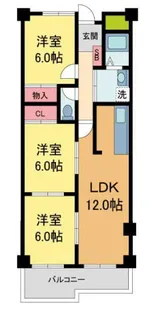 アンテリージェ苦楽園【402号室】の間取り