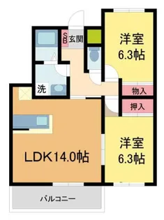 サンコート夙川【302号室】の間取り