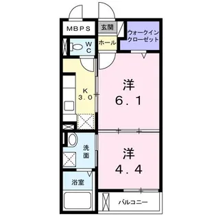レーブ ポルト【1階】の間取り