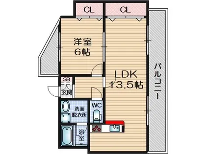 大阪府茨木市舟木町【マンション】の間取り