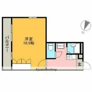 パレス名四十一屋Ⅱ【2階】の間取り