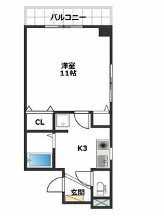 いわき6番館【2階】の間取り