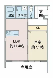 chat noir 白鳥【102号室】の間取り