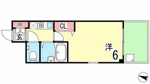 ローテローゼ本山【105号室】の間取り