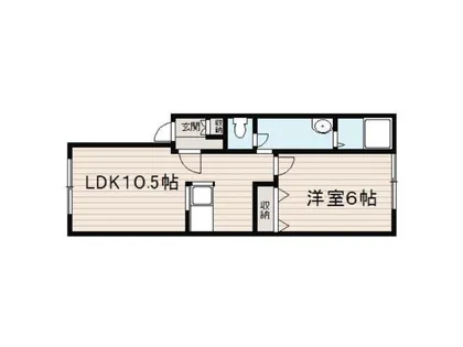 ブランノワ川沿【1階】の間取り