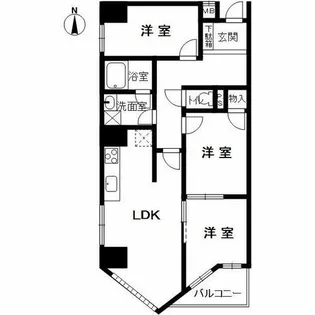 ラ・ミーユ甲東園【205号室】の間取り