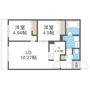 S-RESIDENCE医大南altier【2階】の間取り