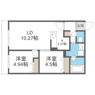 S-RESIDENCE医大南altier【2階】の間取り