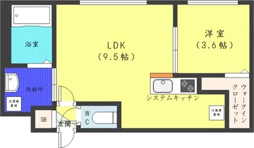 ウェルステージ宮の沢【4階】の間取り