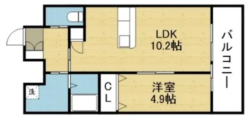 シャルールメゾン桃谷【9階】の間取り
