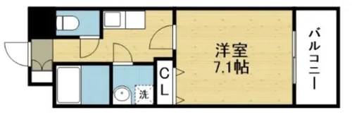 シャルールメゾン桃谷【5階】の間取り