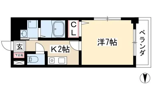 ボヌール新栄【301号室】の間取り