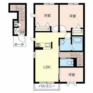 加東市下滝野(セントリビエ下滝野B)【201号室】の間取り