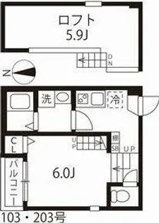 ハーモニーテラス松葉町Ⅱ【1階】の間取り