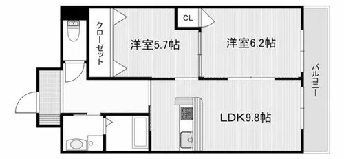 リード真鶴【6階】の間取り