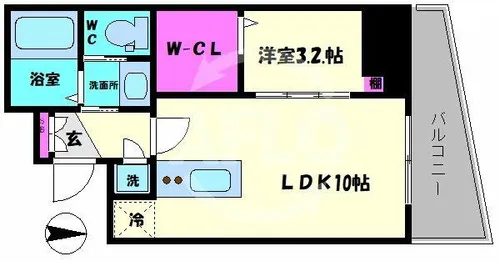 セレニテ堺筋本町プリエ【1001号室】の間取り