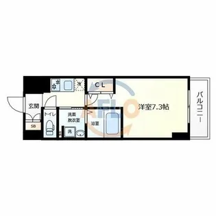 ミュプレ北浜【1階】の間取り