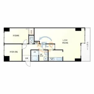 ラール関目スカイハイツ【12階】の間取り