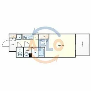 レシオス大阪城公園【7階】の間取り