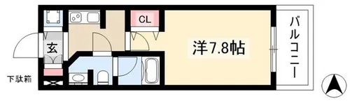 セノアタワー泉【0517号室】の間取り
