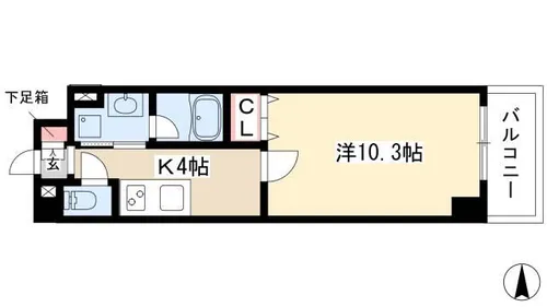 グランルクレ新栄ウエスト【9階】の間取り