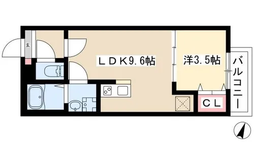 ラポート日比野【2階】の間取り