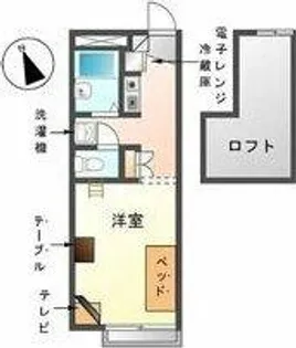 レオパレスNoar【101号室】の間取り