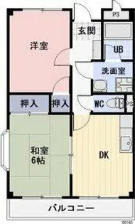 御駒ハイツ【3階】の間取り