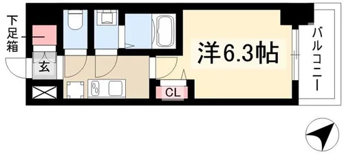 アドバンス名古屋シュテルン【6階】の間取り