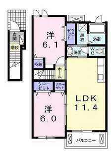 プロスペリティーⅢ【2階】の間取り