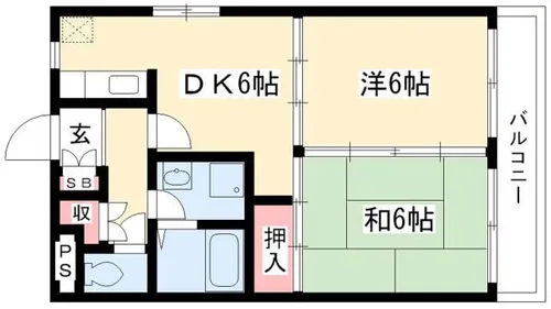 リバーエイト南分【302号室】の間取り