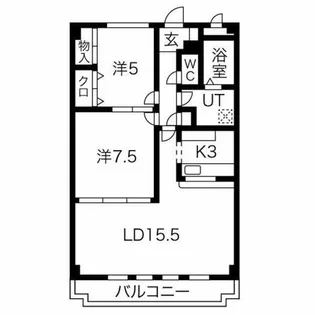 ルミナス山手【304号室】の間取り