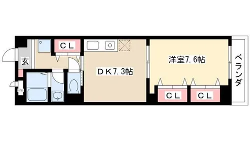 センチュリーパーク八熊【6階】の間取り