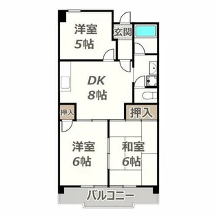 恒信ハイツ【407号室】の間取り