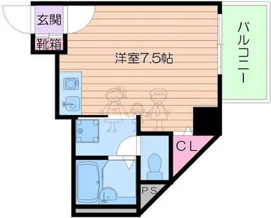 大阪府大阪市東住吉区山坂5丁目【マンション】の間取り