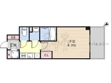 エスリードレジデンス大阪天王寺【8階】の間取り