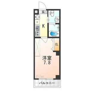 フラッティ衣笠【2階】の間取り