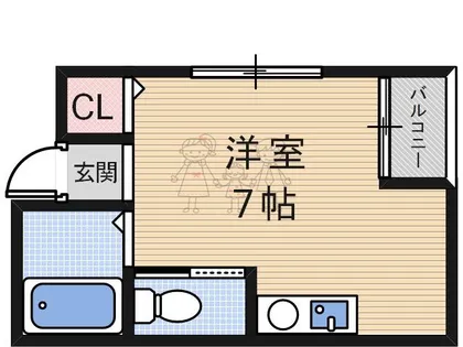 クオリア東住吉【2階】の間取り