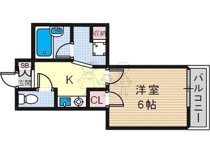 大阪府大阪市住吉区大領3丁目【マンション】の間取り