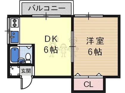 大阪府大阪市住吉区墨江4丁目【マンション】の間取り