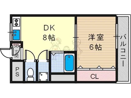 大阪府大阪市阿倍野区美章園1丁目【マンション】の間取り