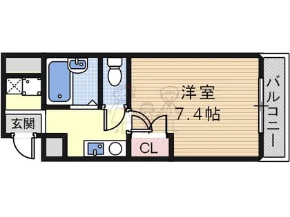 大阪府大阪市東住吉区湯里1丁目【マンション】の間取り
