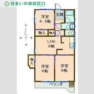 愛知県岡崎市中島中町3丁目【マンション】の間取り