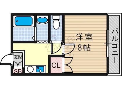 大阪府大阪市東住吉区東田辺2丁目【マンション】の間取り