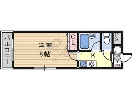 大阪府大阪市住吉区遠里小野3丁目【マンション】の間取り